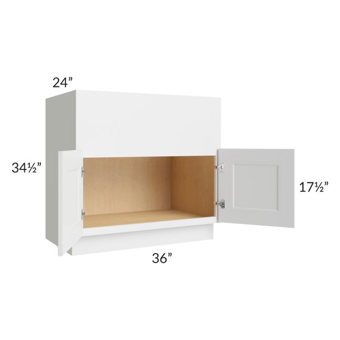 Salem White 36" Farm Sink Base Cabinet 