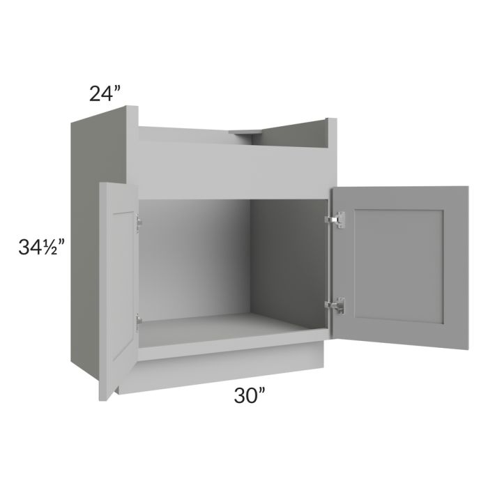 Dove Grey Shaker 30" Farm Sink Base Cabinet