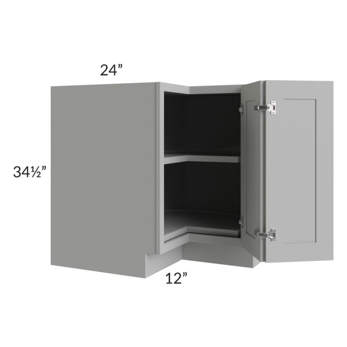Dove Grey Shaker 36" Lazy Susan Base Cabinet
