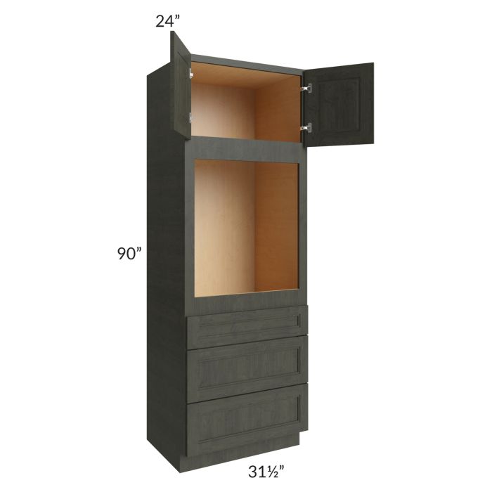 Charlotte Dark Grey 31.5x90 Oven Cabinet