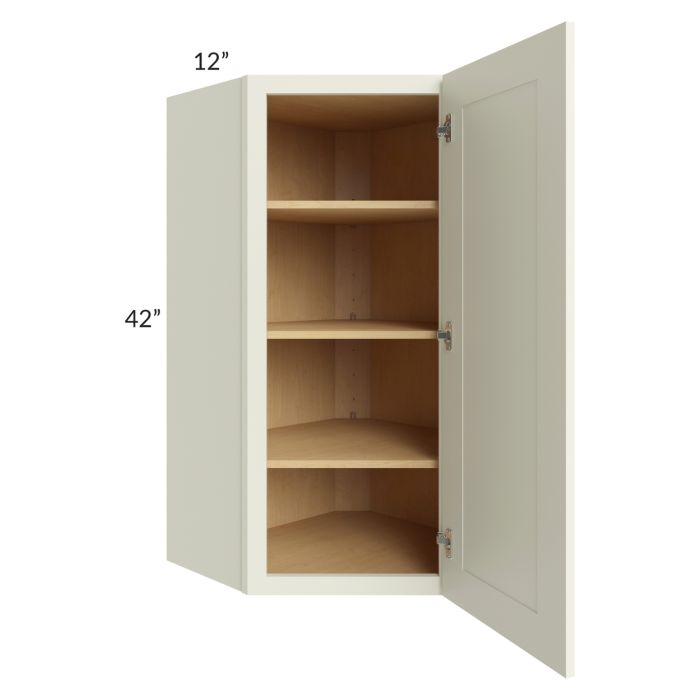 Linen Shaker 24x42 Wall Diagonal Corner Cabinet 