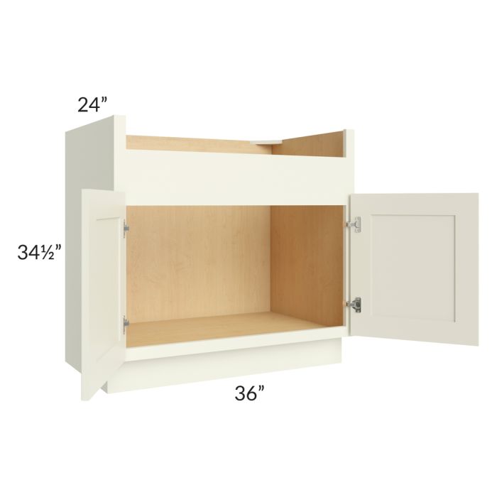 Linen Shaker 36" Farm Sink Base Cabinet