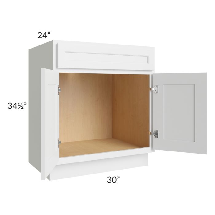 Gramercy White 30" Sink Base Cabinet