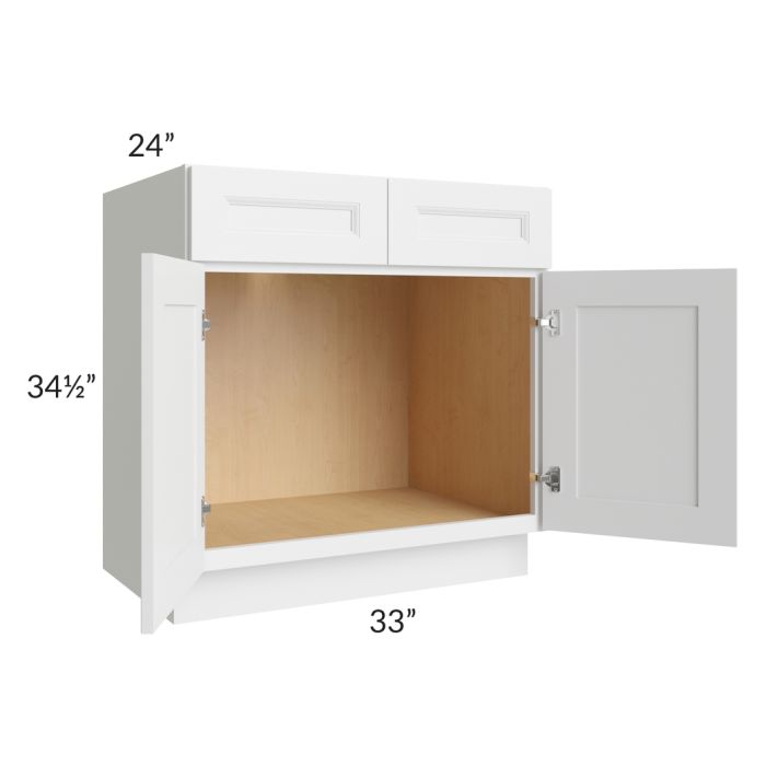 Belfast White 33" Sink Base Cabinet