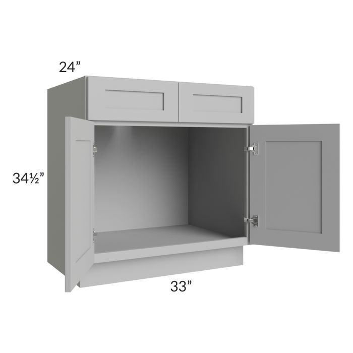 Dove Grey Shaker 33" Sink Base Cabinet