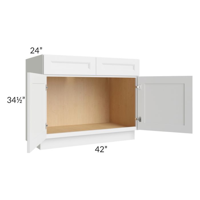 Belfast White 42" Sink Base Cabinet