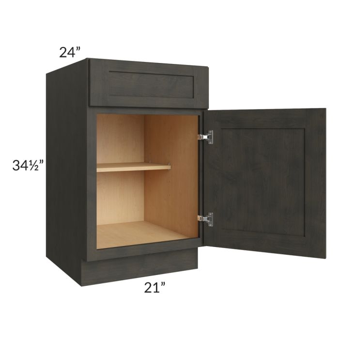 Charcoal Grey Shaker 21" Base Cabinet