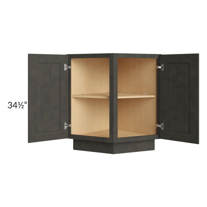 Charcoal Grey Shaker 24" Base End Cabinet