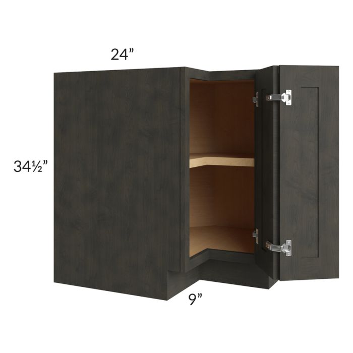 Charcoal Grey Shaker 33" Corner Base Cabinet