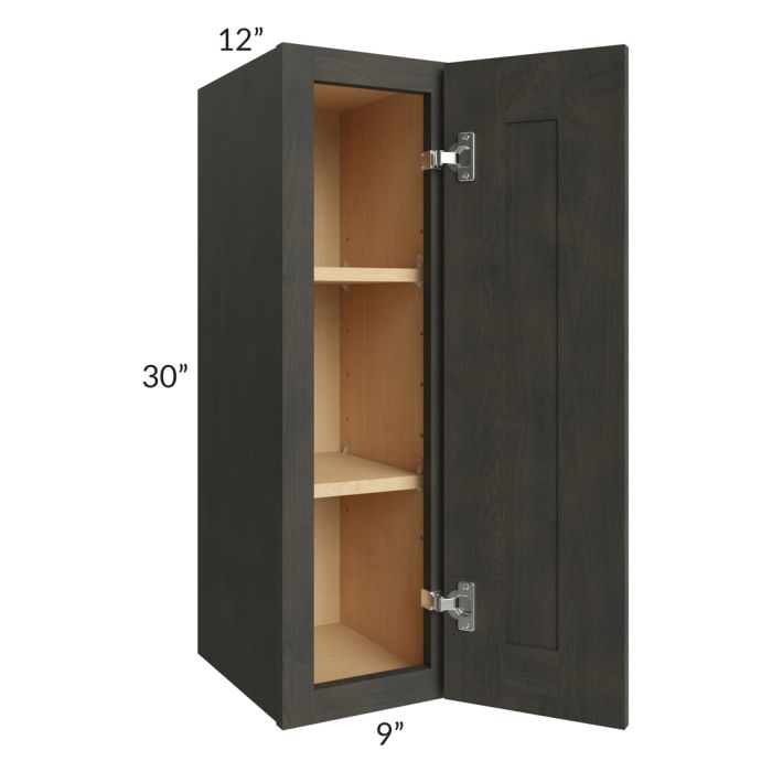 Charcoal Grey Shaker 09x30 Wall Cabinet