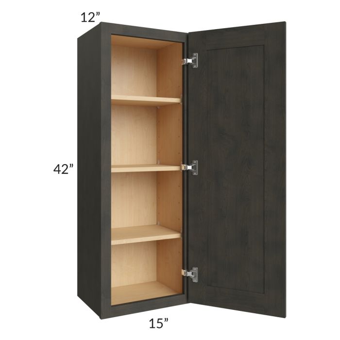 Charcoal Grey Shaker 15x42 Wall Cabinet