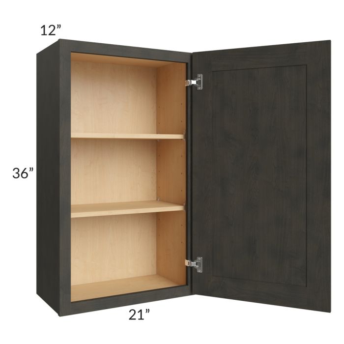 Charcoal Grey Shaker 21x36 Wall Cabinet