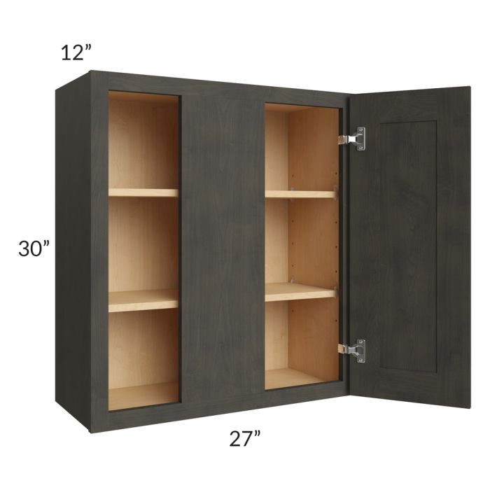 Charcoal Grey Shaker 27x30 Wall Blind Cabinet