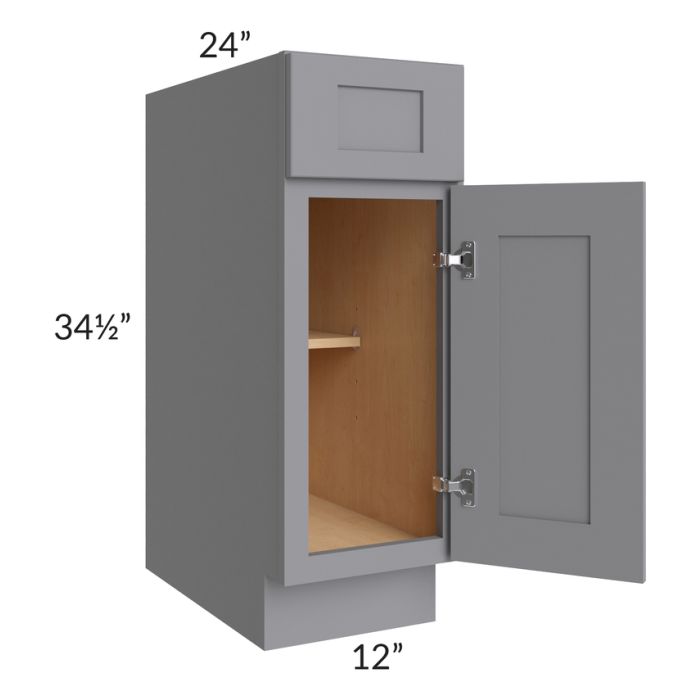 Grey Shaker 12" Base Cabinet