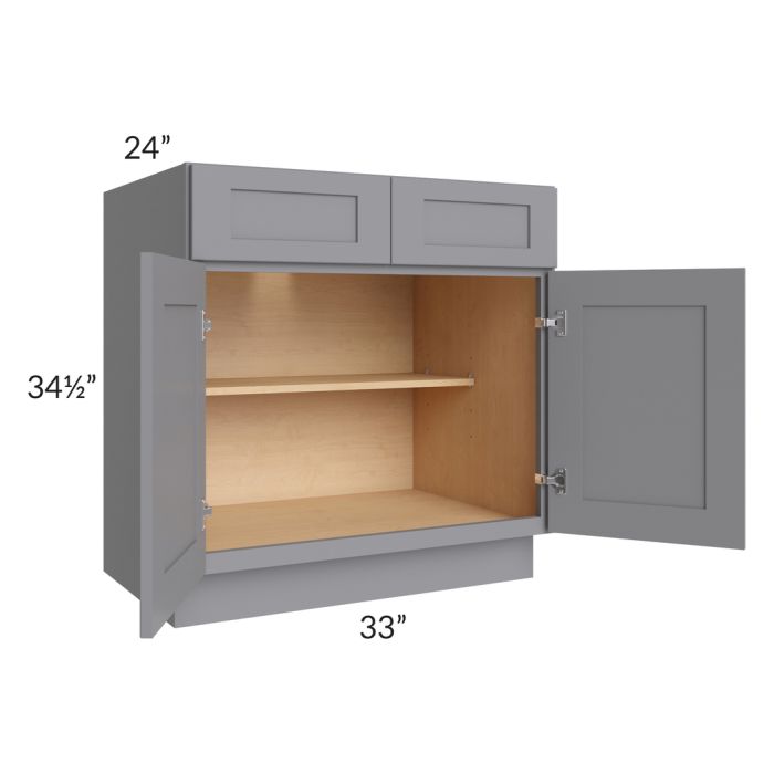 Grey Shaker 33" Base Cabinet