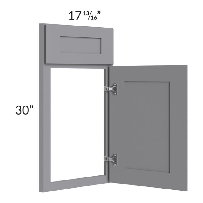 Graphite Grey Shaker 36" Corner Sink Base Front