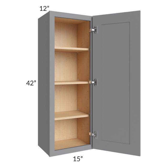 Grey Shaker 15x42 Wall Cabinet