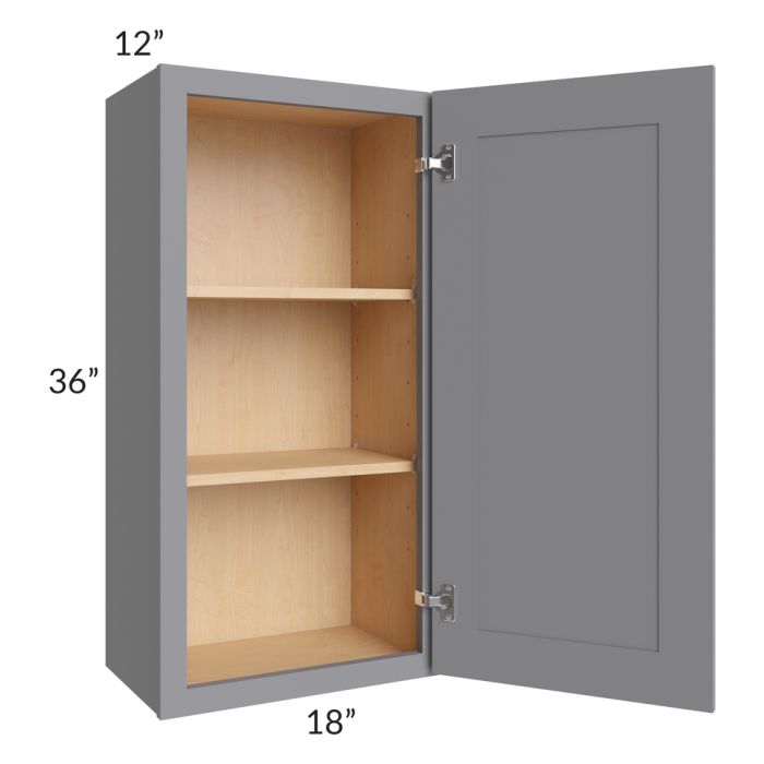 Grey Shaker 18x36 Wall Cabinet