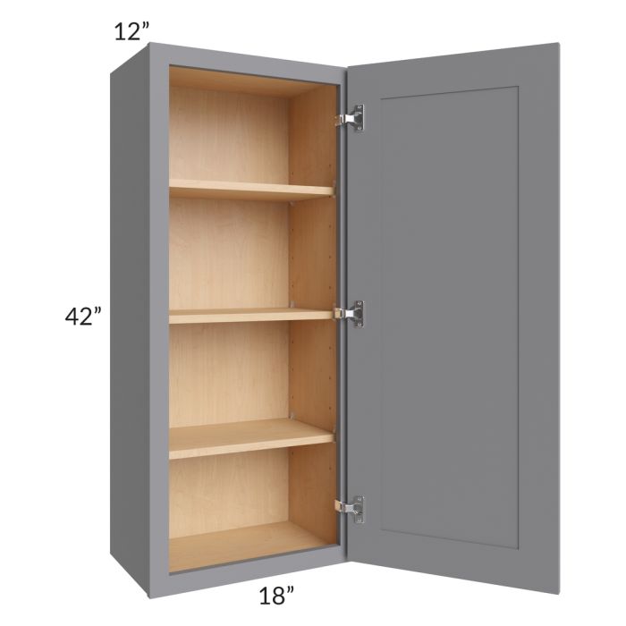 Grey Shaker 18x42 Wall Cabinet