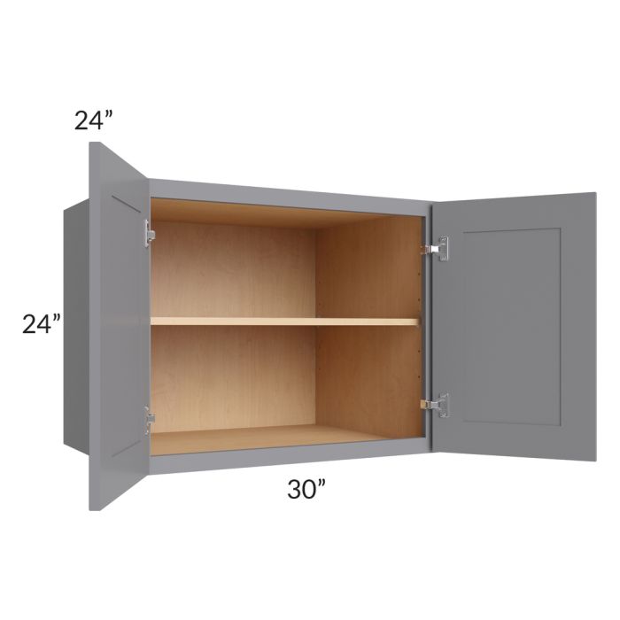Grey Shaker 30x24x24 Wall Cabinet
