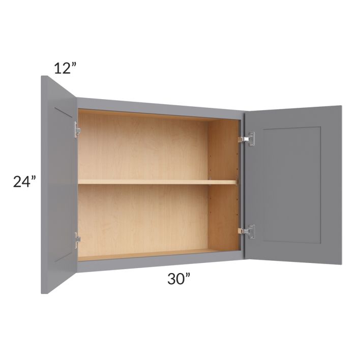 Grey Shaker 30x24 Wall Cabinet 