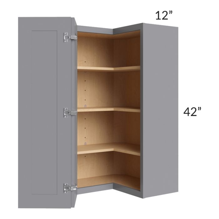 Graphite Grey Shaker 24x42 Wall Easy Reach Cabinet