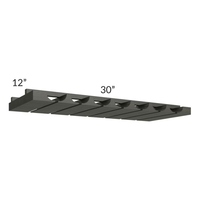 Charlotte Dark Grey 30" Glass Rack