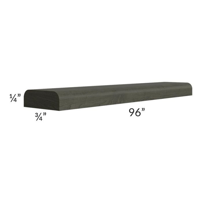 Charlotte Dark Grey 96" Scribe Molding with Double Round Edge