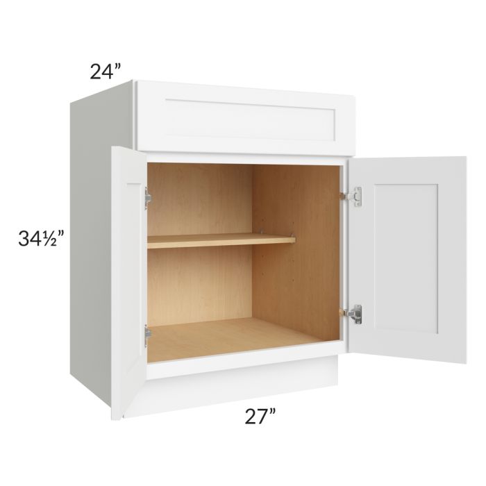 Brilliant White Shaker 27" Base Cabinet