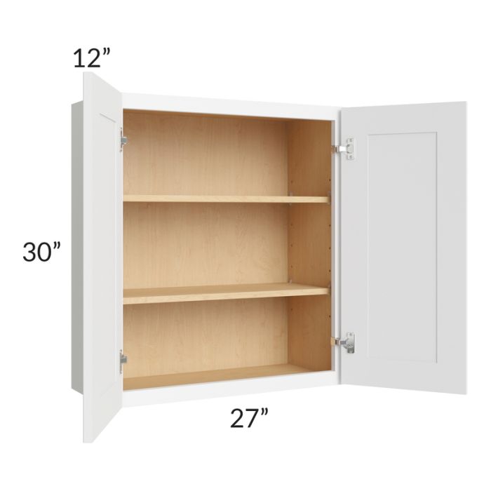 Brilliant White Shaker 27x30 Wall Cabinet