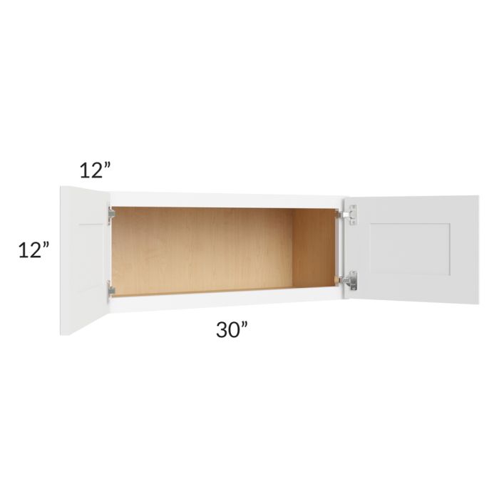 Brilliant White Shaker 30x12 Wall Cabinet 