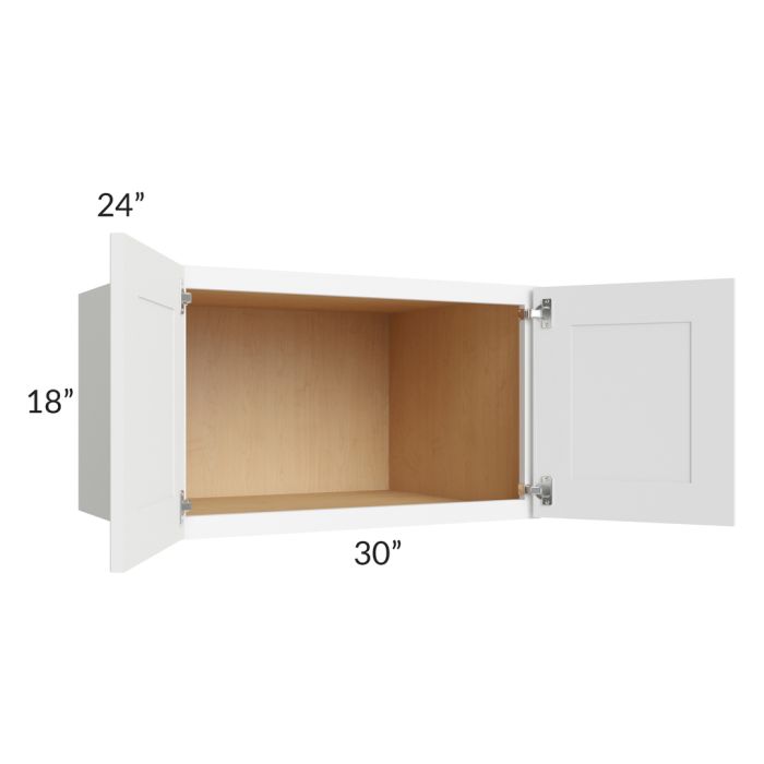 Brilliant White Shaker 30x18x24 Wall Cabinet