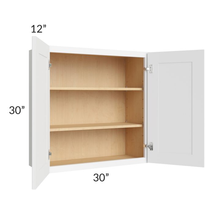 Brilliant White Shaker 30x30 Wall Cabinet