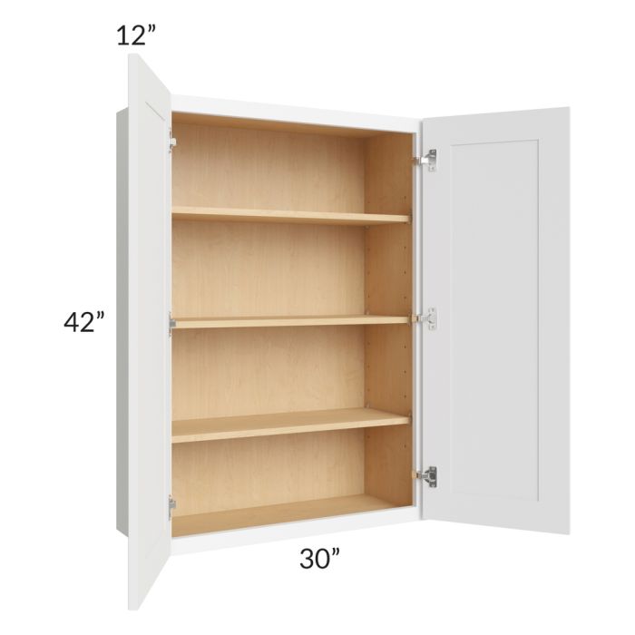 Brilliant White Shaker 30x42 Wall Cabinet