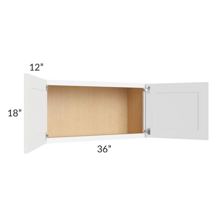 Brilliant White Shaker 36x18 Wall Cabinet 