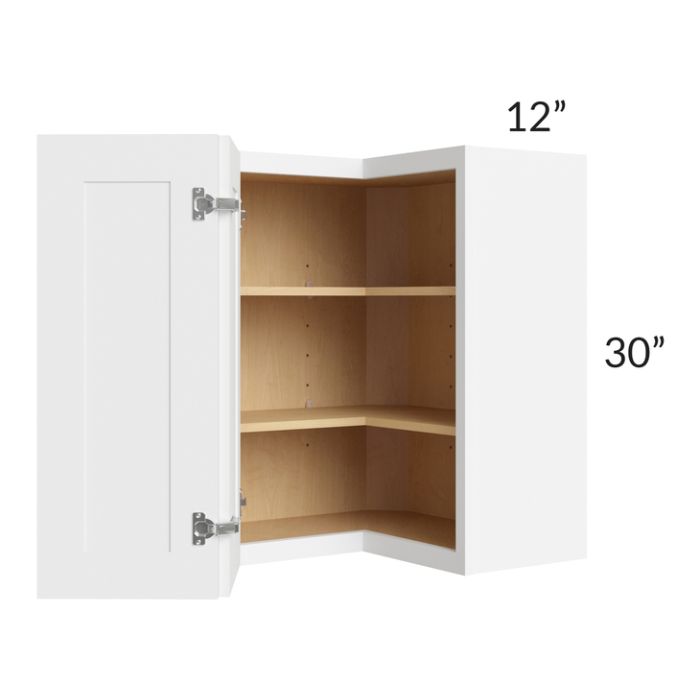 Brilliant White Shaker 24x30 Wall Easy Reach Cabinet
