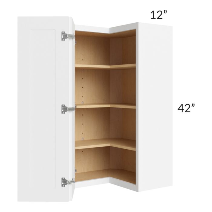 Brilliant White Shaker 24x42 Wall Easy Reach Cabinet