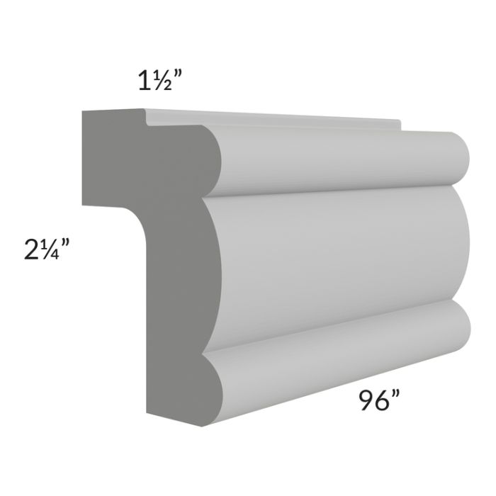 Dove Grey Shaker 96" Light Rail Molding