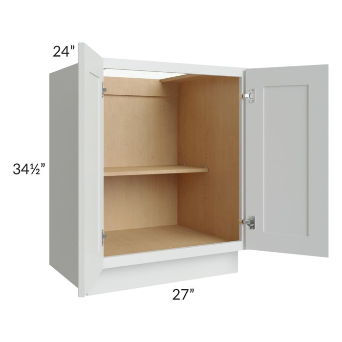 Lakewood White 27" Full Height Door Base Cabinet