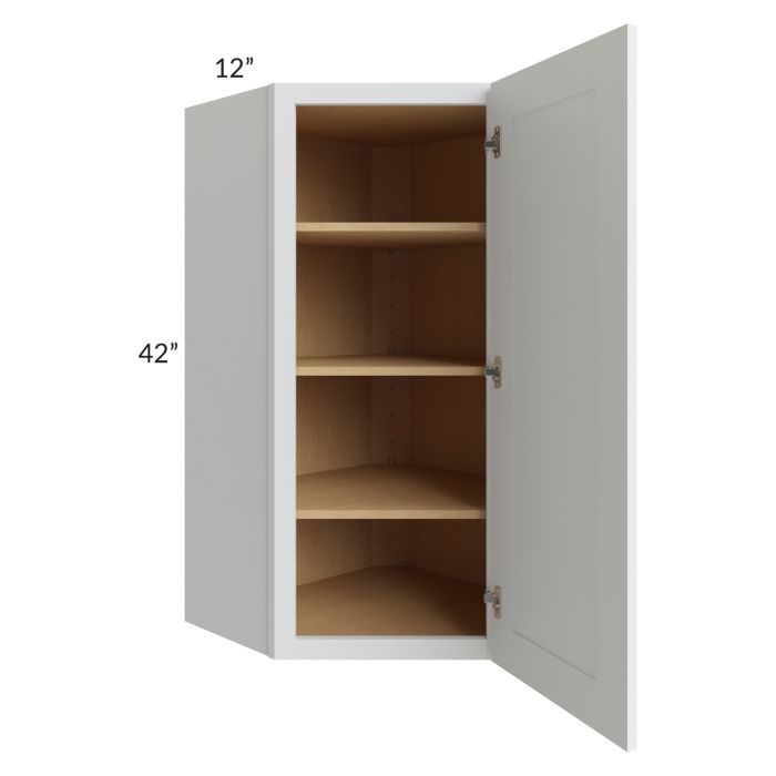 Lakewood White 24x42 Wall Diagonal Corner Cabinet 