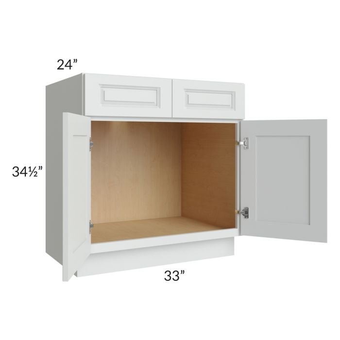 Lakewood White 33" Sink Base Cabinet 