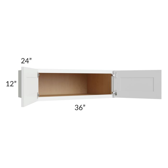 Lakewood White 36x12x24 Wall Cabinet 