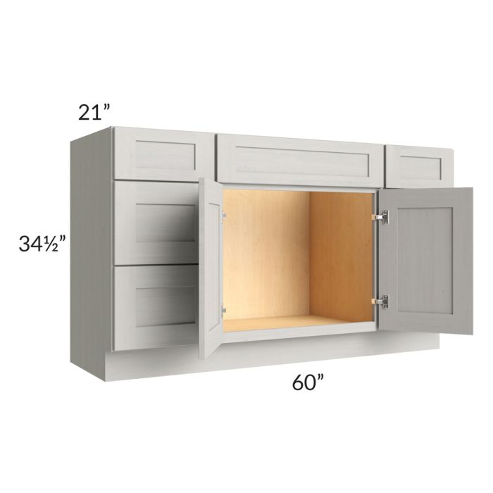 60" Vanity Sink and Drawer Combo