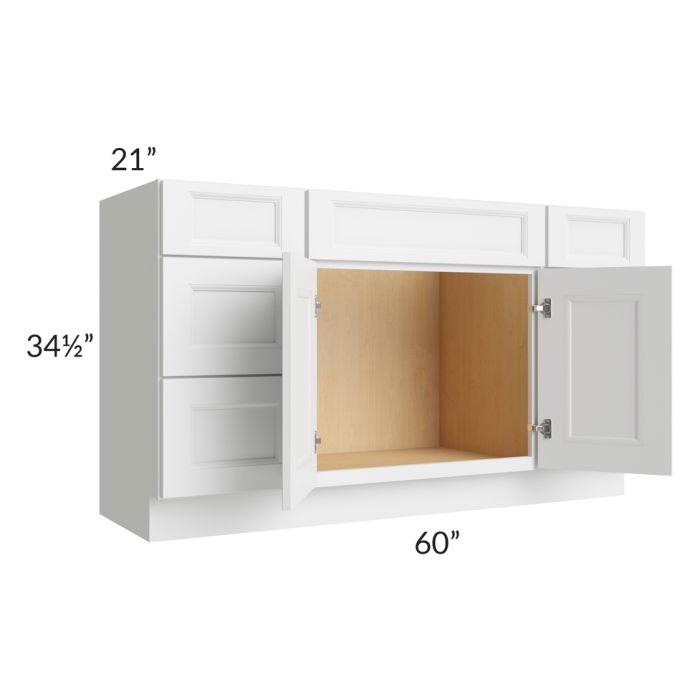 60" Vanity Sink and Drawer Combo