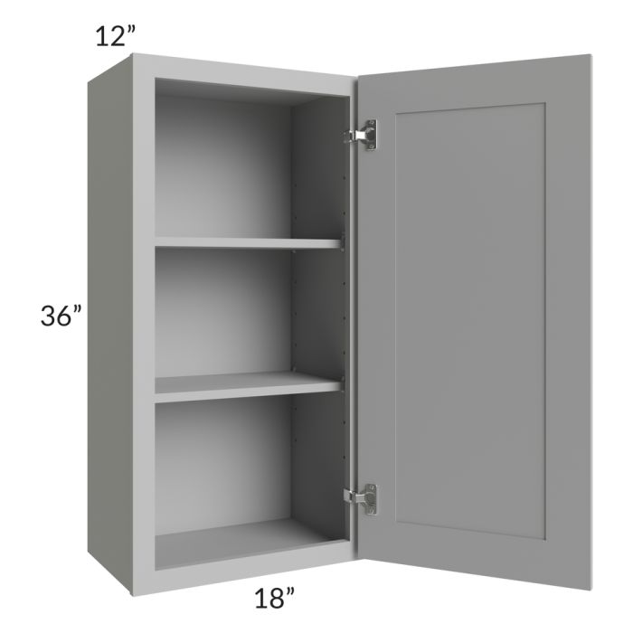 Dove Grey Shaker 18x36 Wall Cabinet