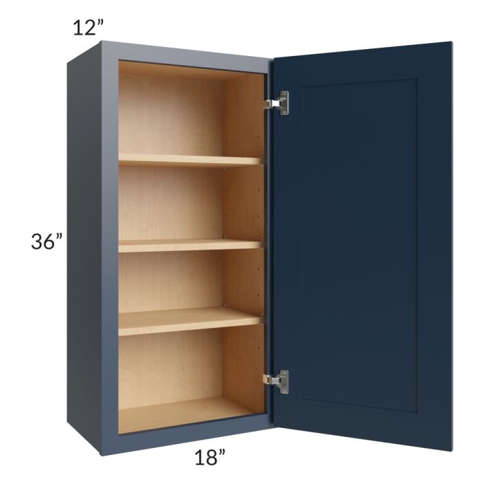 Midtown Blue Shaker 18x36 Wall Cabinet