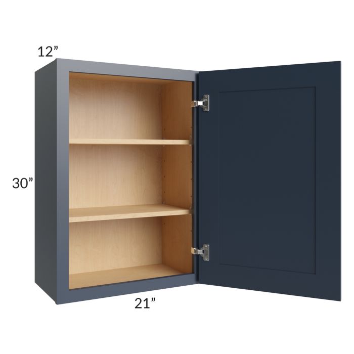 Midtown Blue Shaker 21x30 Wall Cabinet