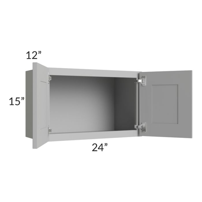 Dove Grey Shaker 24x15 Wall Cabinet