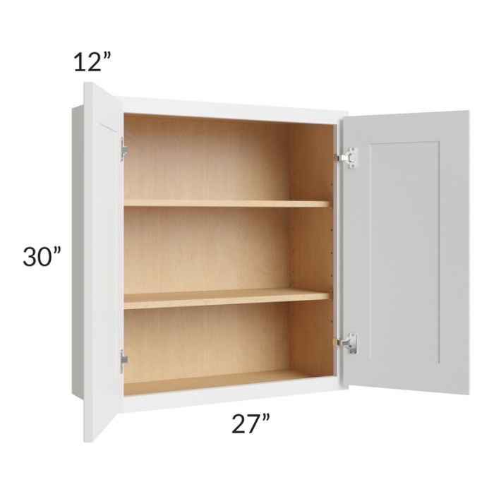 Gramercy White 27x30 Wall Cabinet