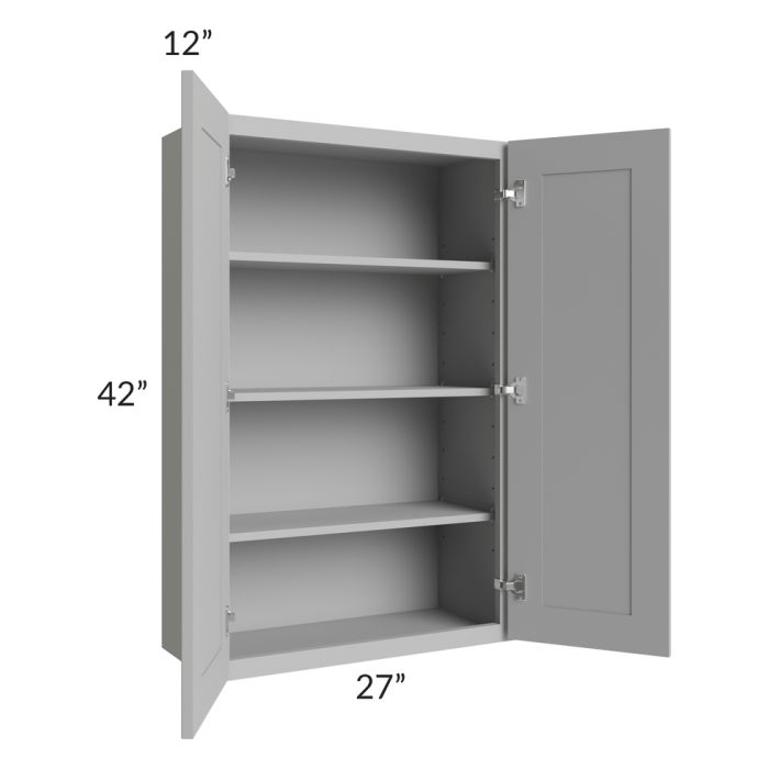 Dove Grey Shaker 27x42 Wall Cabinet